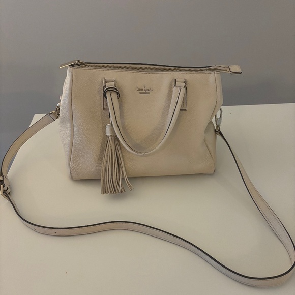 White Leather Kate Spade Bag - Picture 1 of 8